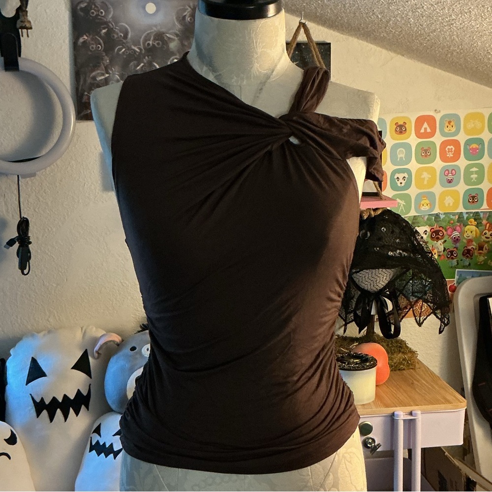 Elegant Brown Women's Top